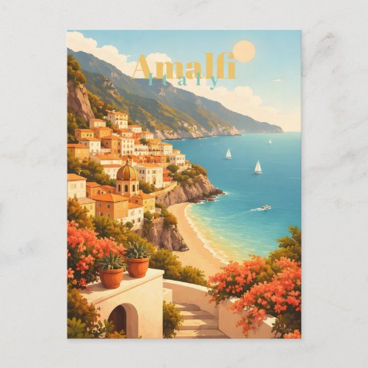  Amalfi Coast Italy ポストカード (正面)
