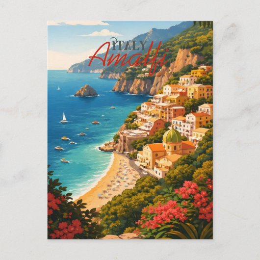  Amalfi Coast Italy ポストカード (正面)
