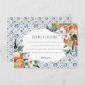 Amalfi Coast Italy Books forベビー招待状挿入 エンクロージャーカード (正面/裏面)