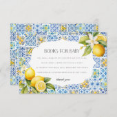 Amalfi Coast Italy Books forベビー招待状挿入 エンクロージャーカード (正面/裏面)