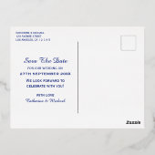 Amalfi Coast Italy Destination日付の保存 箔シーズンポストカード (裏面)