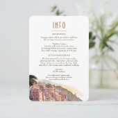Amalfi Coast Italy Destination Insert INFO詳細 招待状 (スタンド正面)