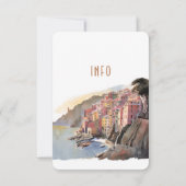 Amalfi Coast Italy Destination Insert INFO詳細 招待状 (裏面)