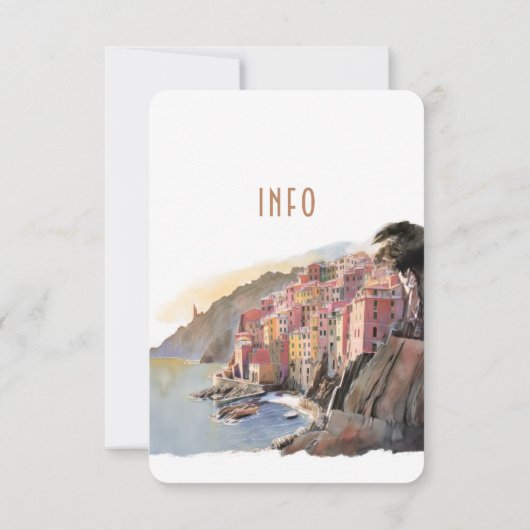 Amalfi Coast Italy Destination Insert INFO詳細 招待状 (裏面)