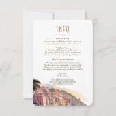 Amalfi Coast Italy Destination Insert INFO詳細 招待状 (正面)