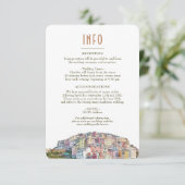 Amalfi Coast Italy Destination Insert INFO詳細 招待状 (スタンド正面)