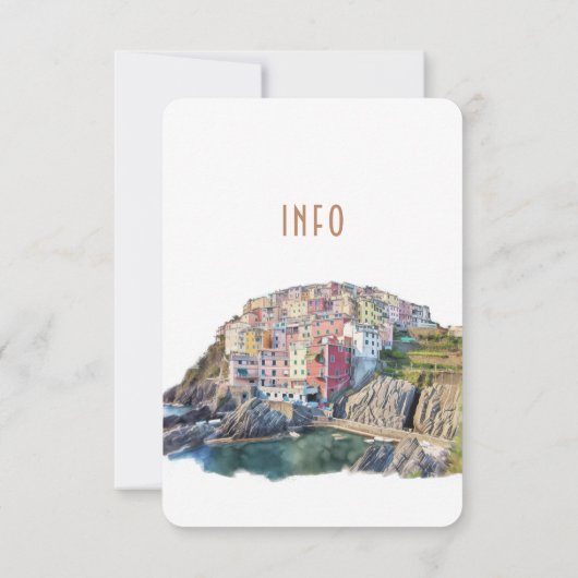 Amalfi Coast Italy Destination Insert INFO詳細 招待状 (裏面)
