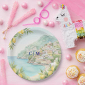 Amalfi Coast Italy Lemon Wedding ペーパープレート (パーティー)