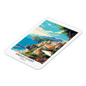Amalfi Coast Italy Retro Travel Souvenir  マグネット (左側)