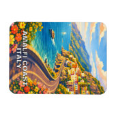 Amalfi Coast Italy Riviera Vintage Travel マグネット (横)