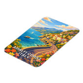 Amalfi Coast Italy Riviera Vintage Travel マグネット (左側)