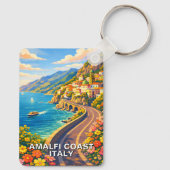 Amalfi Coast Italy Riviera Vintage Travel Keychain キーホルダー (裏面)