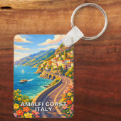 Amalfi Coast Italy Riviera Vintage Travel Keychain キーホルダー (裏面)