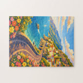 Amalfi Coast Italy Riviera Vintage Travel Puzzle ジグソーパズル (横)