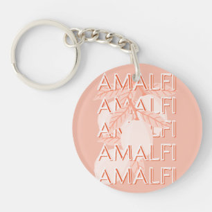 Amalfi Coast, Italy Travel Art, 名門私立校風のMinimalist キーホルダー