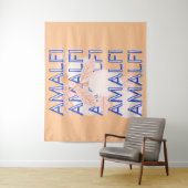 Amalfi Coast, Italy Travel Art, 名門私立校風のOrange タペストリー (インサイチュ)