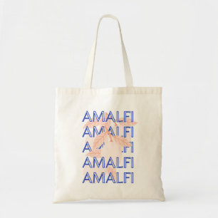 Amalfi Coast, Italy Travel Art, 名門私立校風のOrange トートバッグ