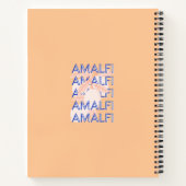 Amalfi Coast, Italy Travel Art, 名門私立校風のOrange ノートブック (裏面)