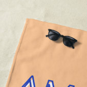 Amalfi Coast, Italy Travel Art, 名門私立校風のOrange ビーチタオル (インサイチュ)