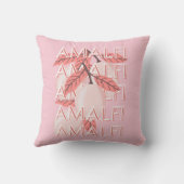 Amalfi Coast, Italy Travel Art, Summer Travel Art クッション (裏面)