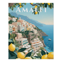 Amalfi Coast Italy Travel Print