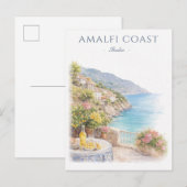 Amalfi Coast Italy Vacation Travel ポストカード (正面/裏面)