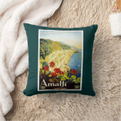 Amalfi Coast, Italy Vintage Poster クッション (ブランケット)