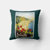 Amalfi Coast, Italy Vintage Poster クッション (裏面)