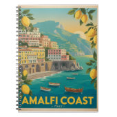 Amalfi Coast Italy Vintage Travel ノートブック (正面)