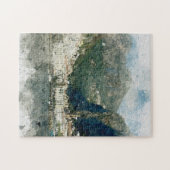 Amalfi coast italy watercolour ジグソーパズル (横)