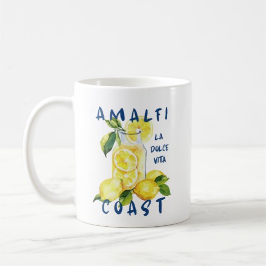 Amalfi Coast La Dolce Vita – Italian Limoncello コーヒーマグカップ (左)