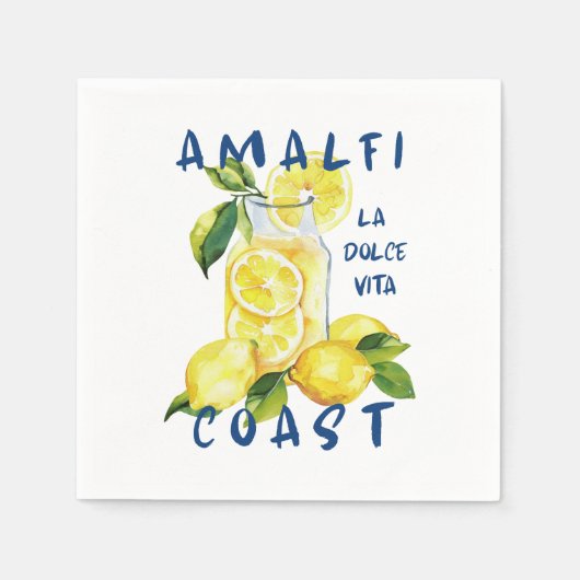 Amalfi Coast – La Dolce Vita Limoncello  スタンダードカクテルナプキン (正面)