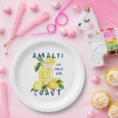 Amalfi Coast – La Dolce Vita Limoncello  ペーパープレート (パーティー)