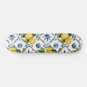 Amalfi Coast Lemon and Tiles Pattern スケートボード (横)