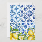 Amalfi Coast Lemon Baby Shower Gift Bingo Card 招待状 (裏面)
