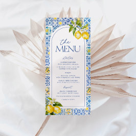 Amalfi Coast Lemon Baby Shower Menu メニュー