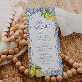Amalfi Coast Lemon Baby Shower Menu メニュー