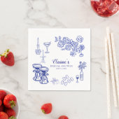 Amalfi Coast Lemon Bridal Shower Cocktail Napkins  スタンダードカクテルナプキン (インサイチュ)