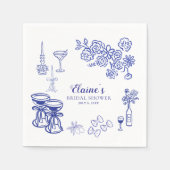 Amalfi Coast Lemon Bridal Shower Cocktail Napkins  スタンダードカクテルナプキン (正面)