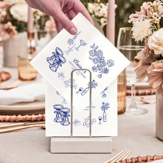 Amalfi Coast Lemon Bridal Shower Cocktail Napkins  スタンダードカクテルナプキン