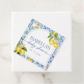 Amalfi Coast Lemon Mediterranean Baby Shower フェイバータグ (インサイチュ)