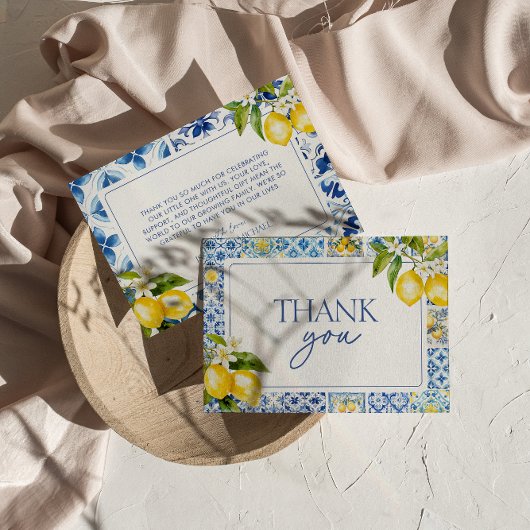 Amalfi Coast Lemon Thank You Card
