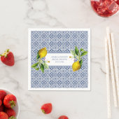 Amalfi Coast Lemon Tiles Italy Personalized names スタンダードカクテルナプキン (インサイチュ)