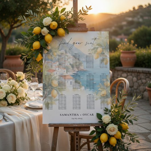 Amalfi Coast Lemon Wedding ポスター
