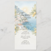 Amalfi Coast Lemon Wedding Menu | Italian メニュー (正面)