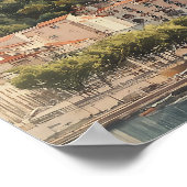 Amalfi Coast Lemons Wedding Welcome Sign ポスター (角)