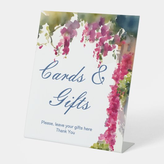 Amalfi coast Mediterranean Italian bridal shower 台座サイン (正面)