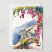 Amalfi coast Mediterranean Italian bridal shower 招待状 (裏面)