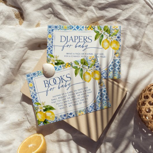 Amalfi Coast Mediterranean Lemon Books for Baby エンクロージャーカード