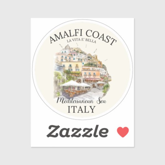 Amalfi Coast Mediterranean View  シール (シート)